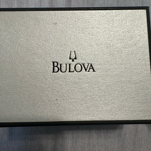 Men’s Bulova watch with black leather band